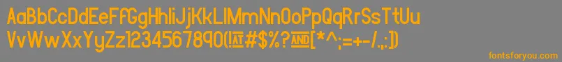 Leipziger Messe Font – Orange Fonts on Gray Background
