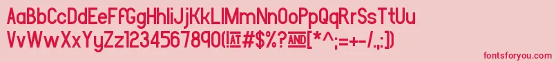 Leipziger Messe Font – Red Fonts on Pink Background