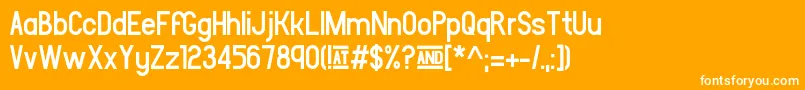 Leipziger Messe Font – White Fonts on Orange Background