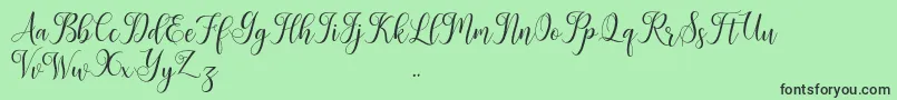 Leisha Font – Black Fonts on Green Background