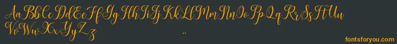 Leisha Font – Orange Fonts on Black Background