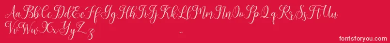 Leisha Font – Pink Fonts on Red Background