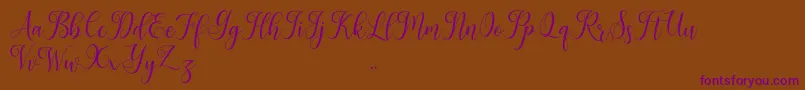 Leisha Font – Purple Fonts on Brown Background