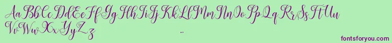 Leisha Font – Purple Fonts on Green Background