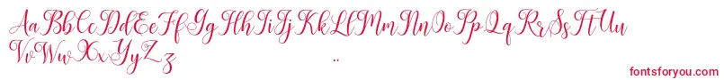 Leisha Font – Red Fonts on White Background