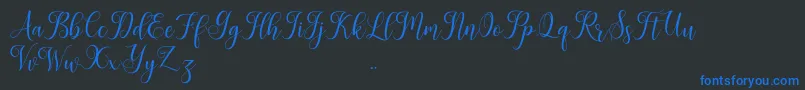 Leisha Font – Blue Fonts on Black Background