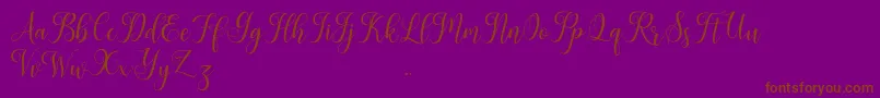 Leisha Font – Brown Fonts on Purple Background