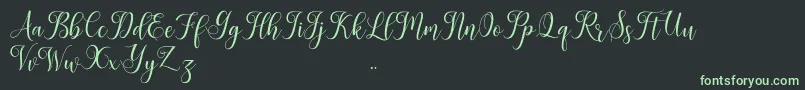 Leisha Font – Green Fonts on Black Background