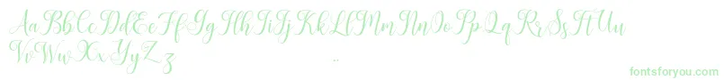 Leisha Font – Green Fonts on White Background