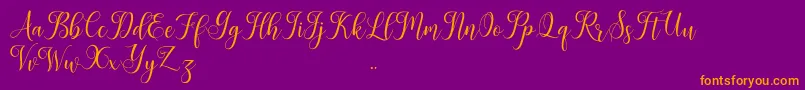 Leisha Font – Orange Fonts on Purple Background