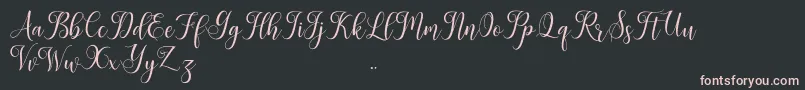 Leisha Font – Pink Fonts on Black Background