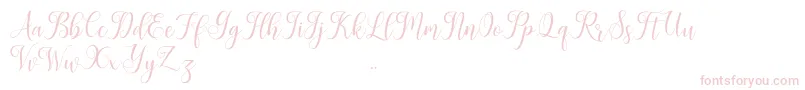 Leisha Font – Pink Fonts on White Background