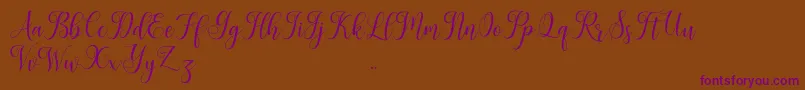 Leisha Font – Purple Fonts on Brown Background
