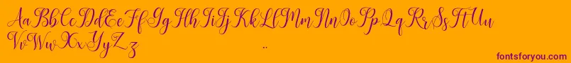 Leisha Font – Purple Fonts on Orange Background