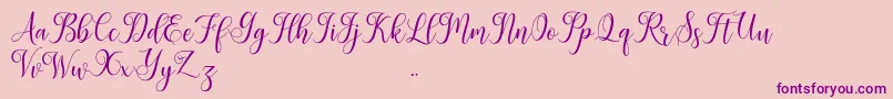 Leisha Font – Purple Fonts on Pink Background