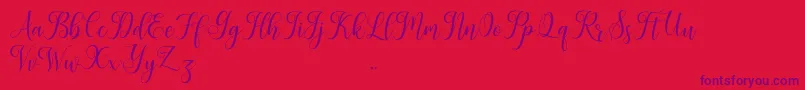 Leisha Font – Purple Fonts on Red Background