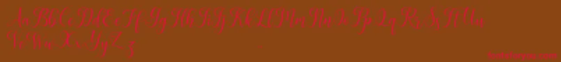 Leisha Font – Red Fonts on Brown Background