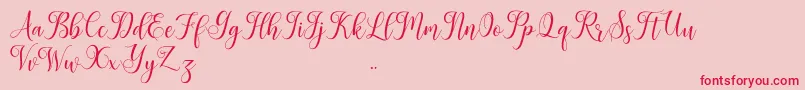 Leisha Font – Red Fonts on Pink Background