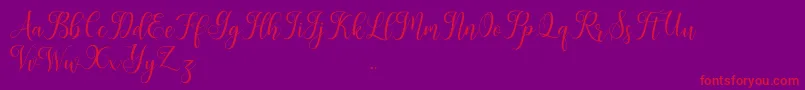 Leisha Font – Red Fonts on Purple Background