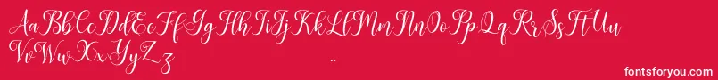 More about Leisha Font Leisha Font – White Fonts on Red Background