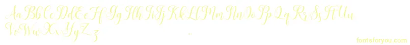 Leisha Font – Yellow Fonts on White Background