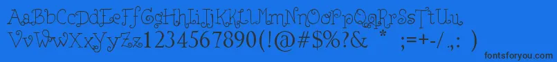 Lejana  clean Font – Black Fonts on Blue Background