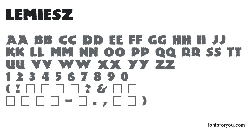 LEMIESZ  (132405)-fontti – aakkoset, numerot, erikoismerkit