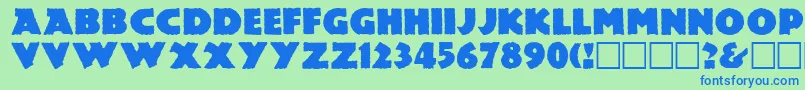 LEMIESZ  Font – Blue Fonts on Green Background