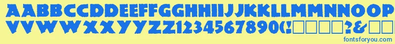 LEMIESZ  Font – Blue Fonts on Yellow Background