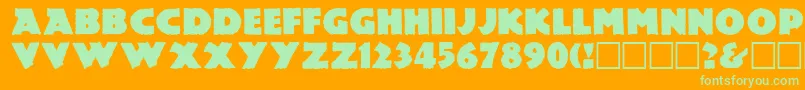 LEMIESZ  Font – Green Fonts on Orange Background