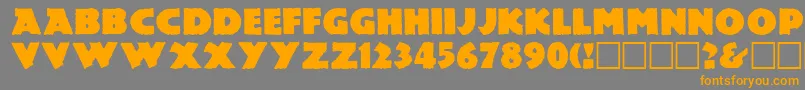 LEMIESZ -Schriftart – Orangefarbene Schriften auf grauem Hintergrund