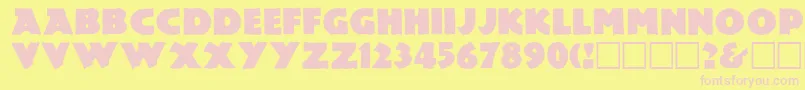 LEMIESZ  Font – Pink Fonts on Yellow Background