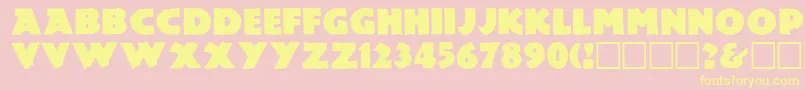 LEMIESZ  Font – Yellow Fonts on Pink Background