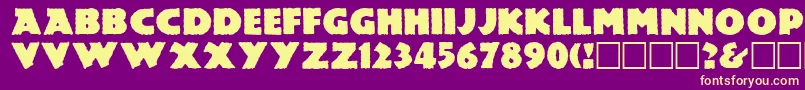 LEMIESZ  Font – Yellow Fonts on Purple Background