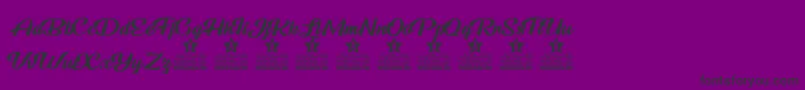 Шрифт Lemon Jelly Personal Use – чёрные шрифты на фиолетовом фоне