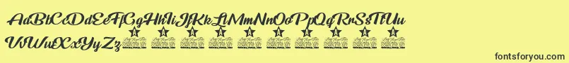 Lemon Jelly Personal Use Font – Black Fonts on Yellow Background