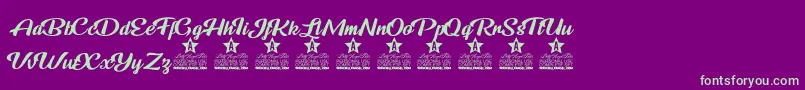 Lemon Jelly Personal Use Font – Green Fonts on Purple Background