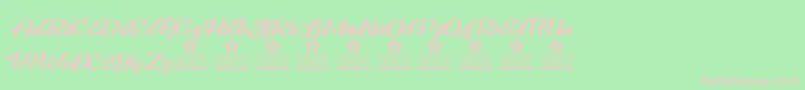 Lemon Jelly Personal Use Font – Pink Fonts on Green Background