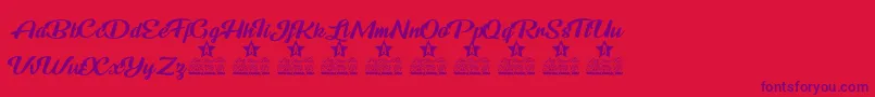 Lemon Jelly Personal Use Font – Purple Fonts on Red Background