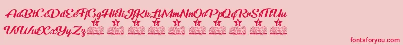 Lemon Jelly Personal Use Font – Red Fonts on Pink Background