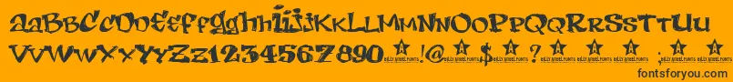 LEMONB   Font – Black Fonts on Orange Background