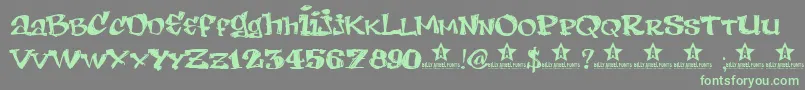 LEMONB   Font – Green Fonts on Gray Background