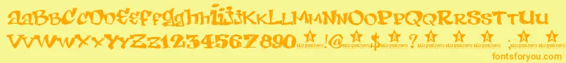 LEMONB   Font – Orange Fonts on Yellow Background