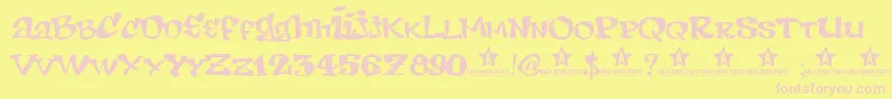 LEMONB   Font – Pink Fonts on Yellow Background