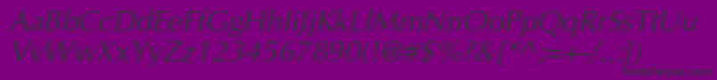 VariantcItalic Font – Black Fonts on Purple Background