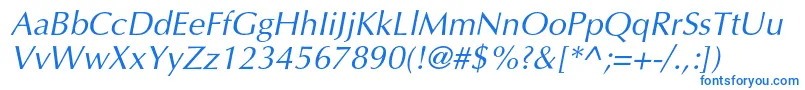 VariantcItalic Font – Blue Fonts on White Background