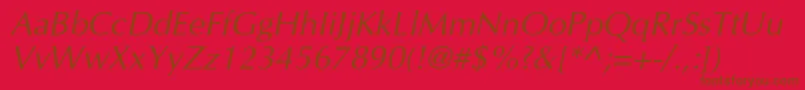 VariantcItalic Font – Brown Fonts on Red Background