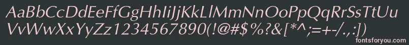 VariantcItalic Font – Pink Fonts on Black Background
