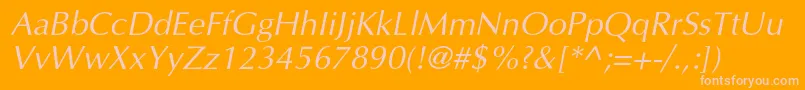 VariantcItalic Font – Pink Fonts on Orange Background
