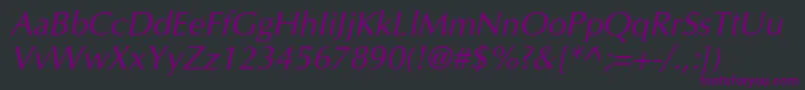 VariantcItalic Font – Purple Fonts on Black Background